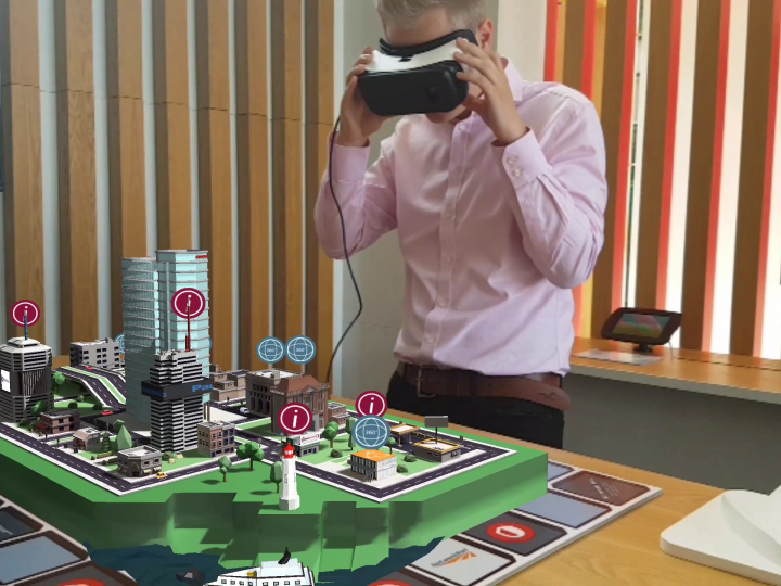 Zubr Augmented Virtual reality experience for Oracle Corporation with modified Gear VR headset