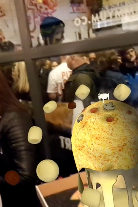 Zubr augmented reality pizza