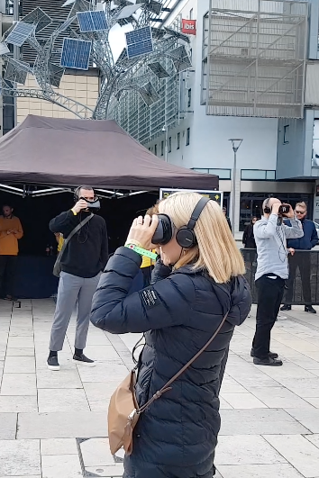 Zubr shared space 5G virtual reality experience public showcase