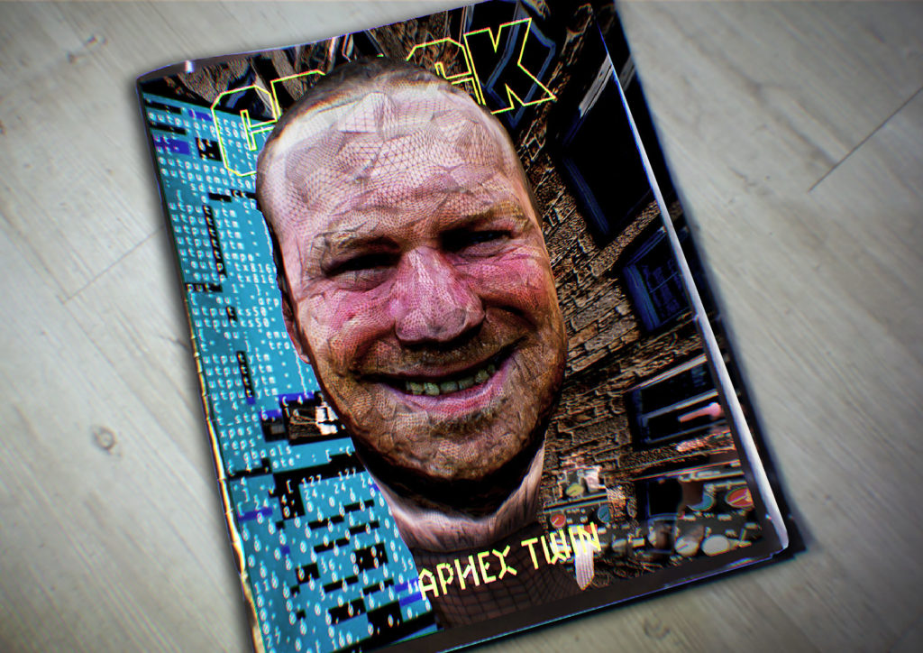 Aphex Twin Weirdcore augmented reality magazine cover