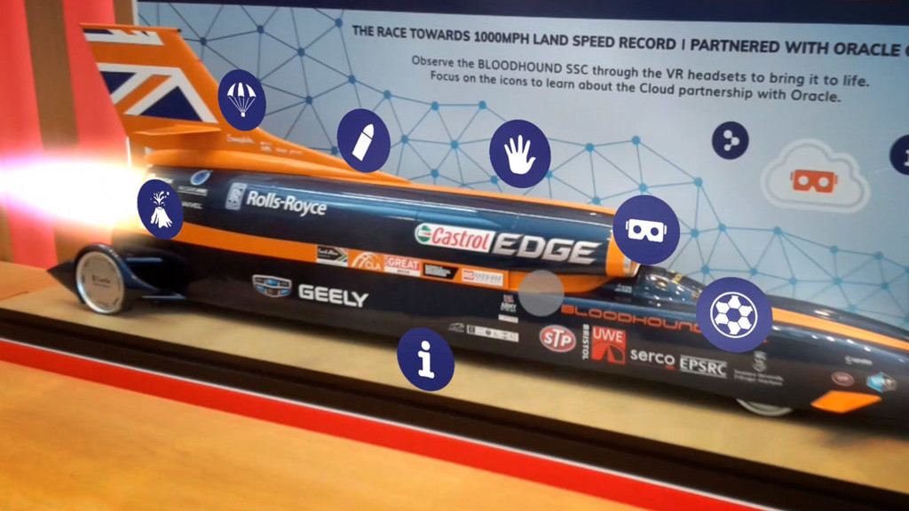 Zubr augmented reality object tracking on Bloodhound SSC