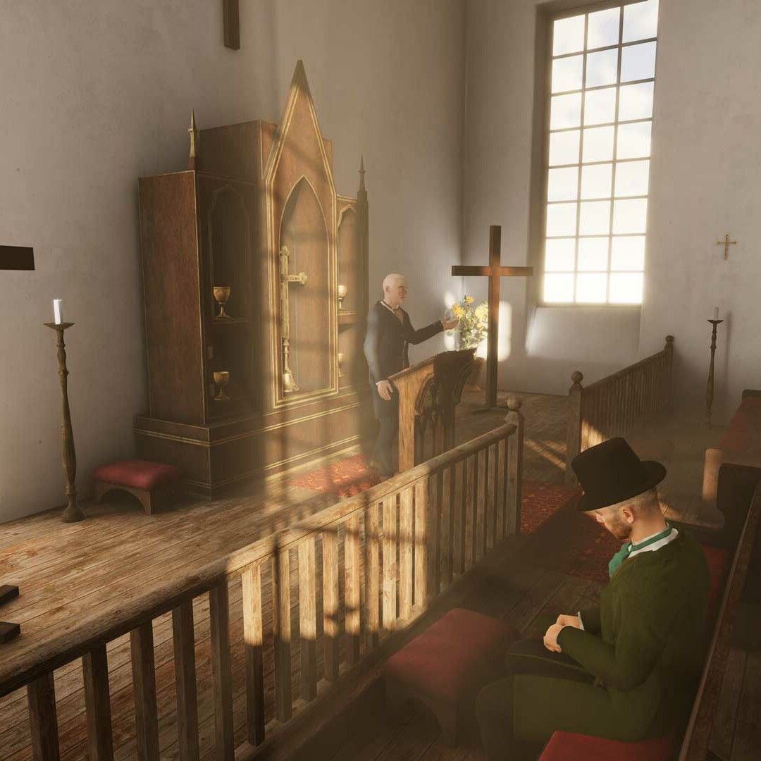 Brandy Station. Digital Reconstruction of American Civil War Church. Digital Interior 3d model