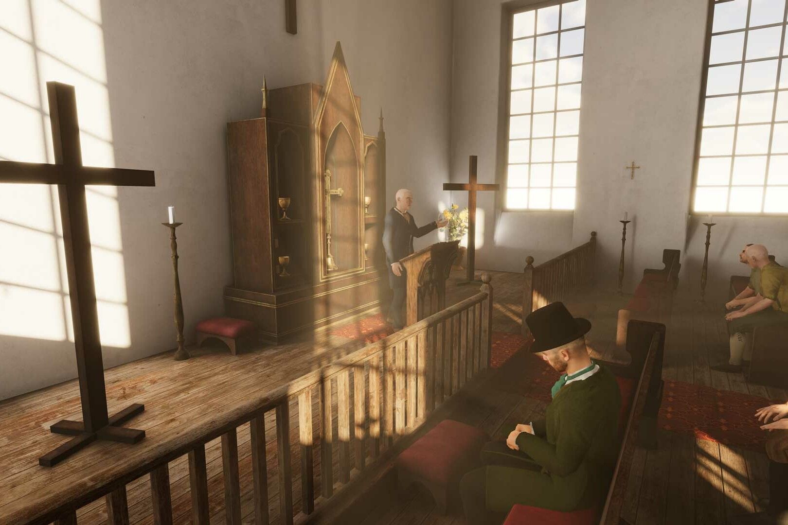 Brandy Station. Digital Reconstruction of American Civil War Church. Digital Interior 3d model