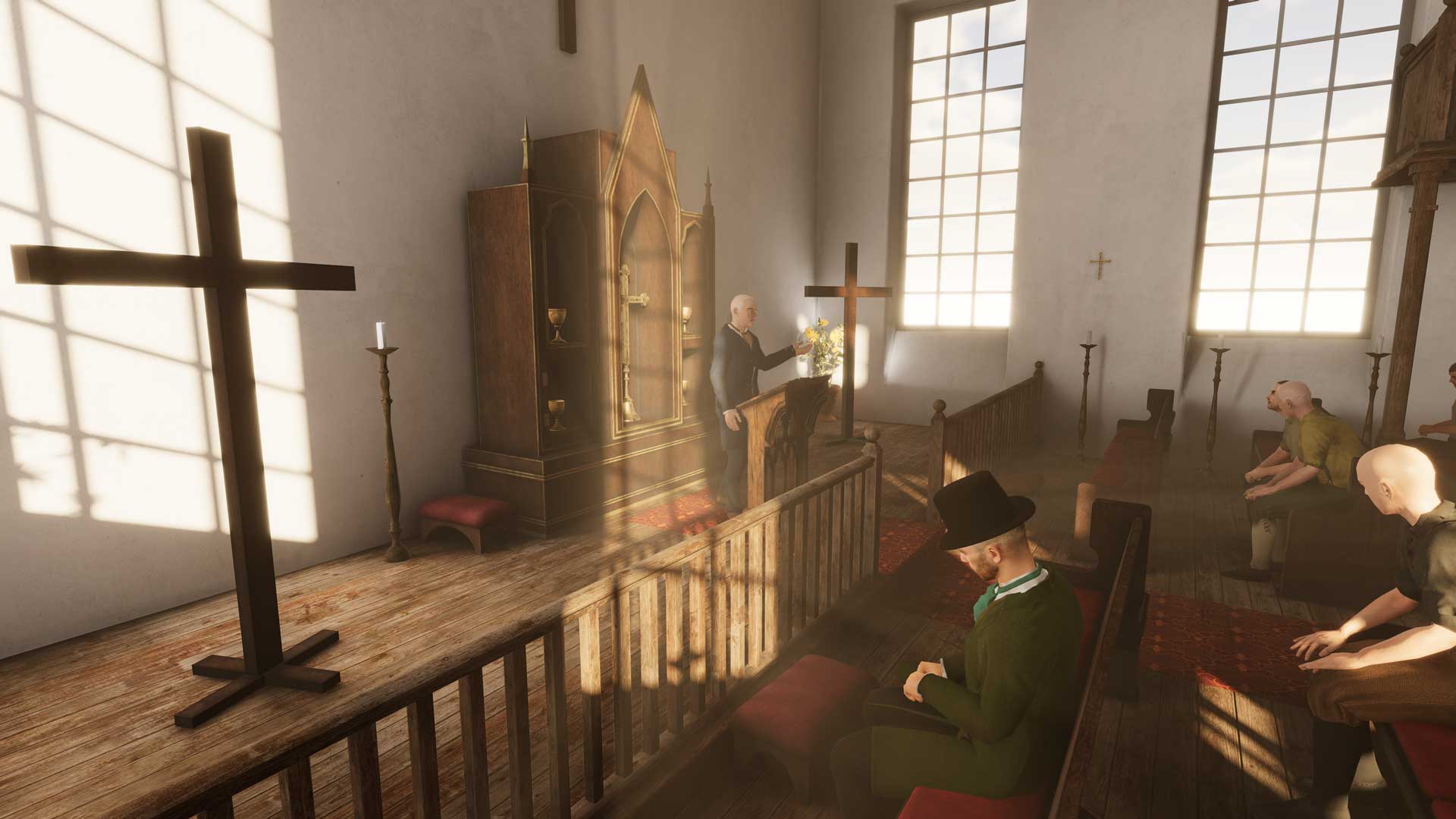 Brandy Station. Digital Reconstruction of American Civil War Church. Digital Interior 3d model