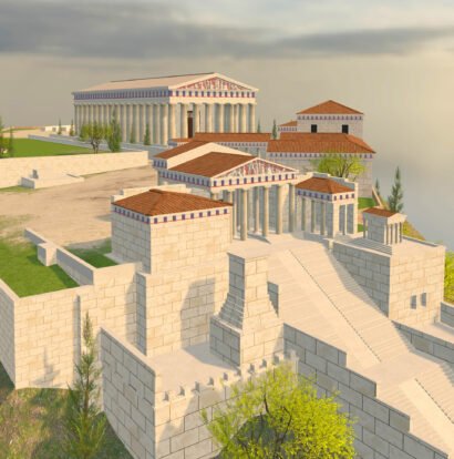 Acropolis 3d render site for Augmented reality app