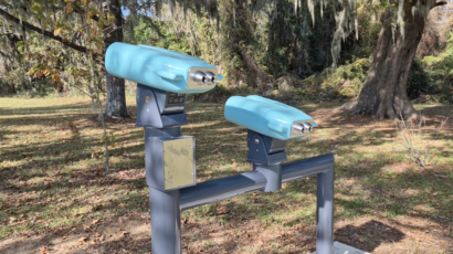 Augmented Reality (AR) double binoculars at Fort Watson