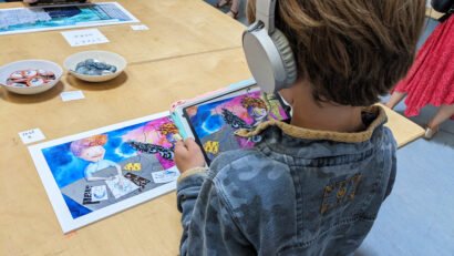 Testing out the Minny Stynker app, AR for kids, augmented reality for children, AR art
