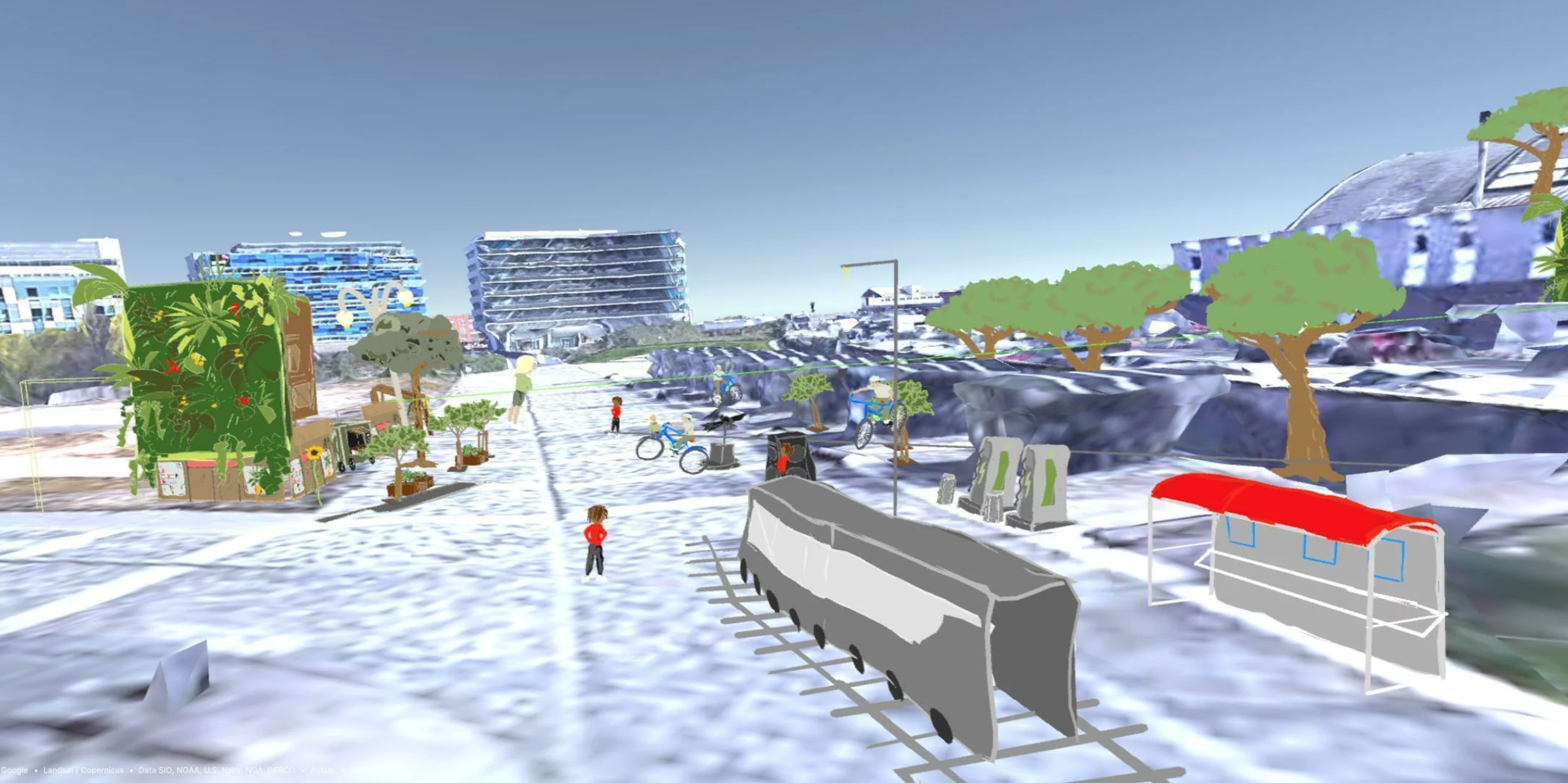 FPT snowscape, Future Places Toolkit, AR for urban planning, creative community collaboration, augmented reality planning