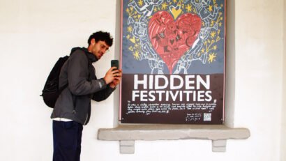 Hidden station, AR poster, interactive AR filters, AR for community, augmented reality for museums and heritage, Bridgewater local history, local artists
