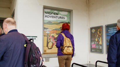 Hidden station, AR poster, interactive AR filters, AR for community, augmented reality for museums and heritage, Bridgewater local history, local artists