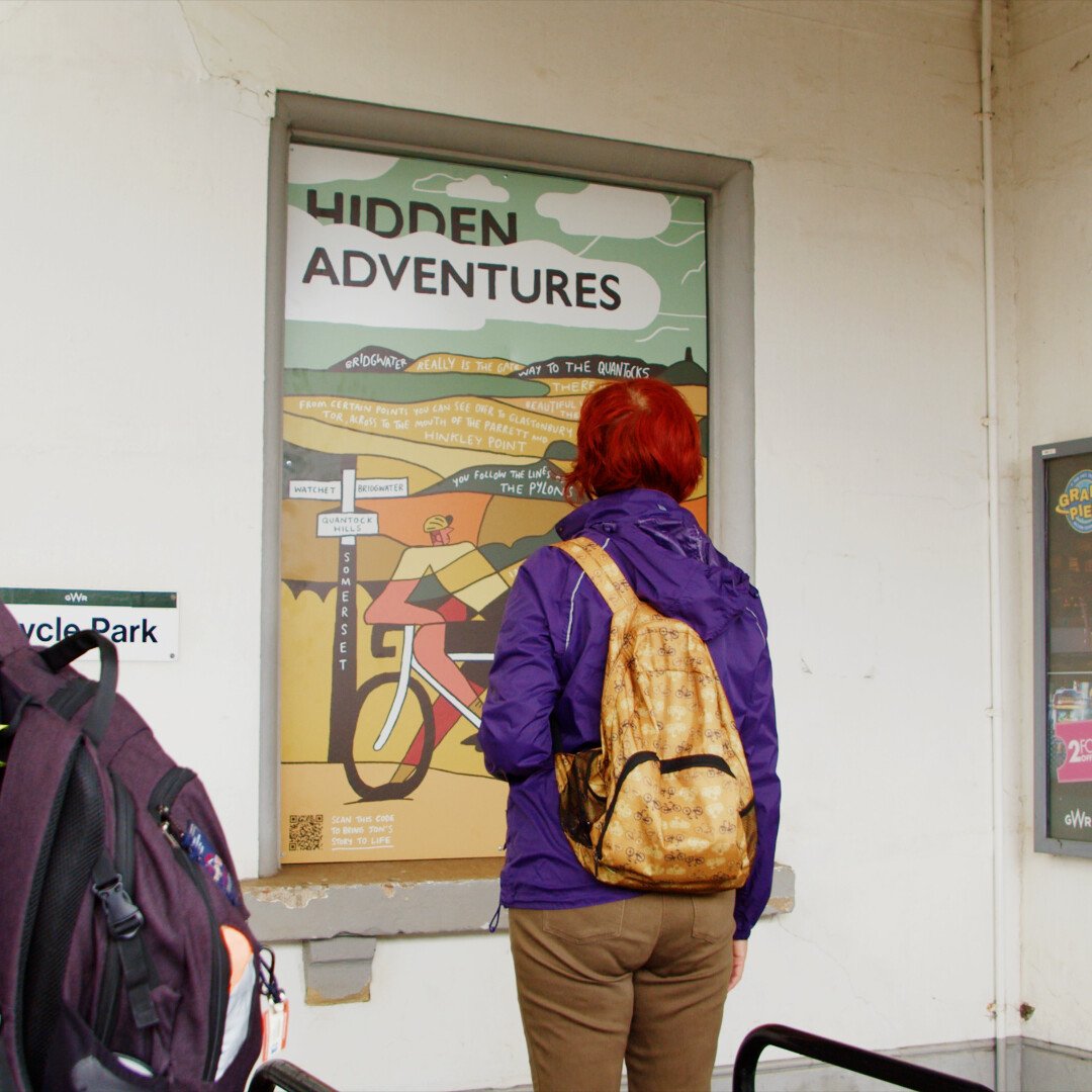 Hidden station, AR poster, interactive AR filters, AR for community, augmented reality for museums and heritage, Bridgewater local history, local artists