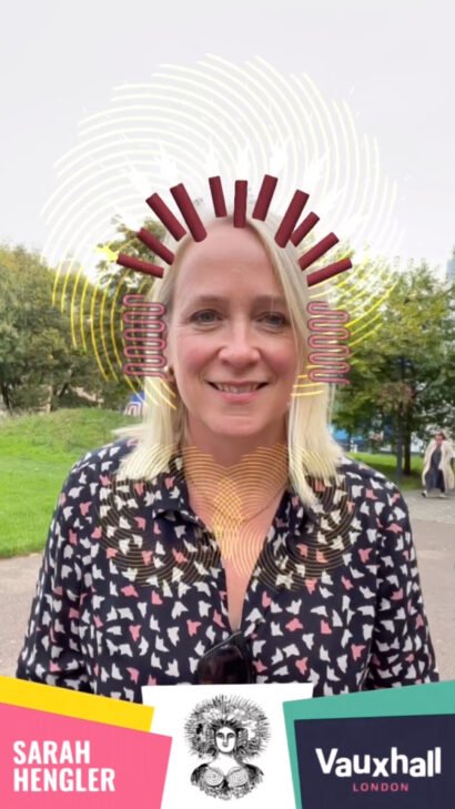 Madame Hengler social media filter tap dancer for Vauxhall AR Trail