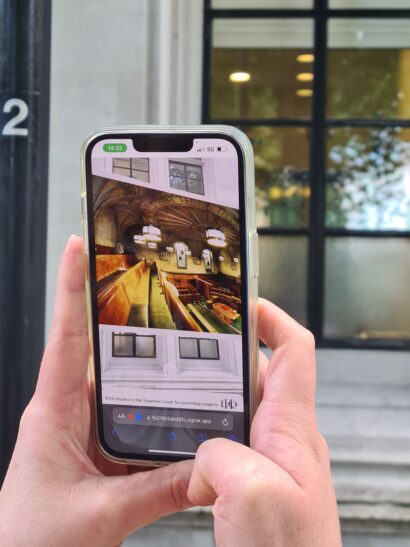 London AR Trail. Supreme Court Augmented reality. Web AR London. Zubr