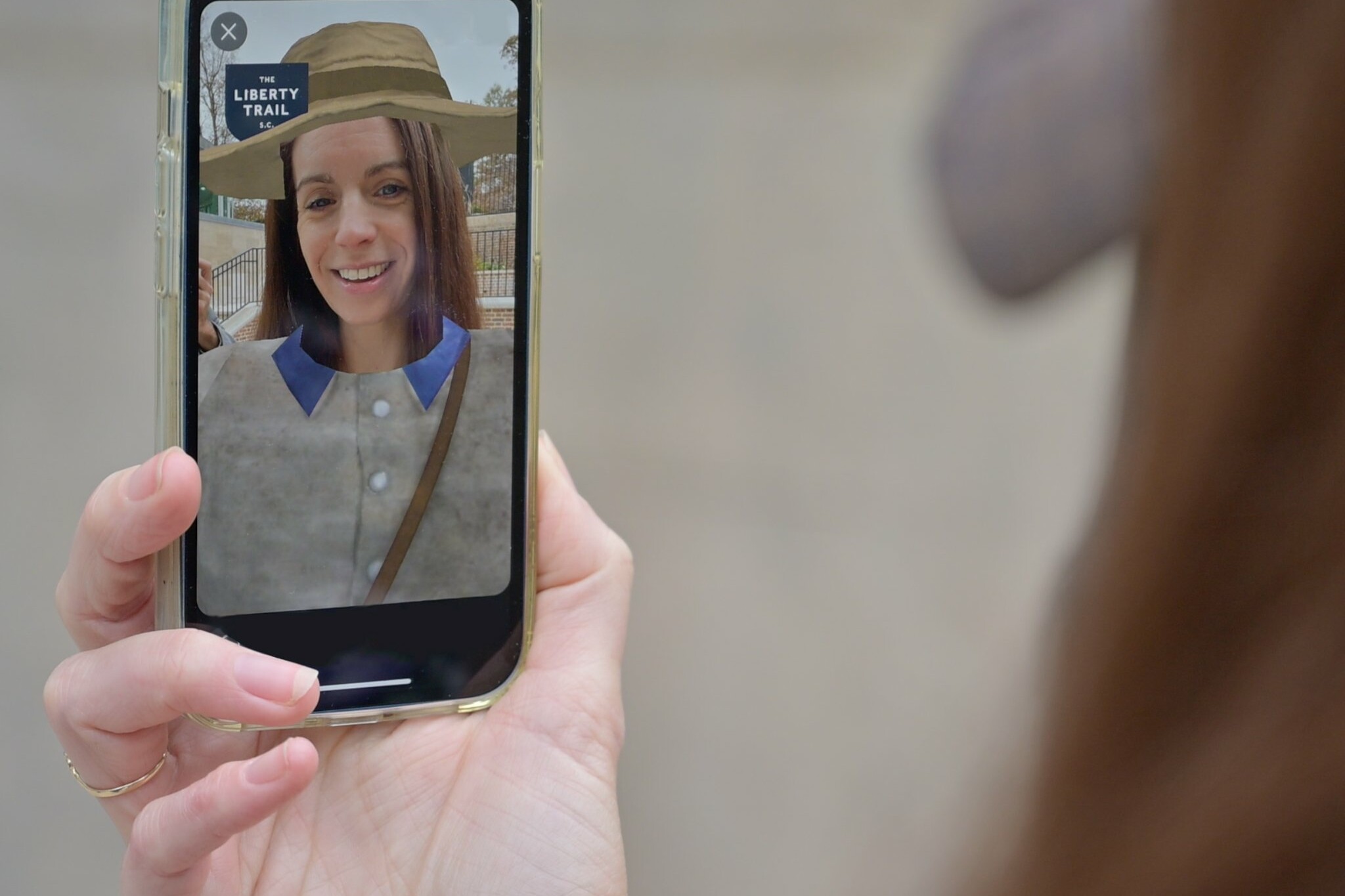 AR hat filter for AR Trails. Augmented reality historic hat