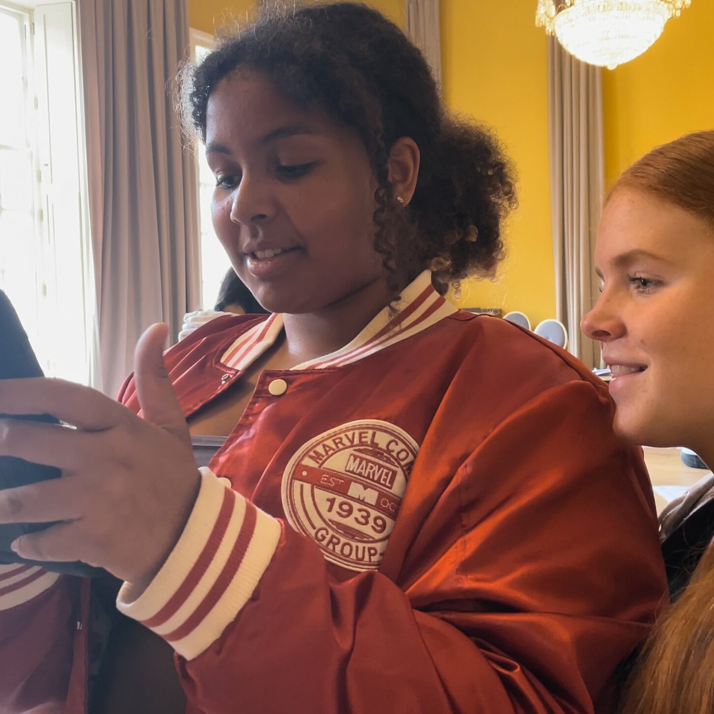 Drama students trying Augmented Reality AR theatre app at Bristol Old Vic