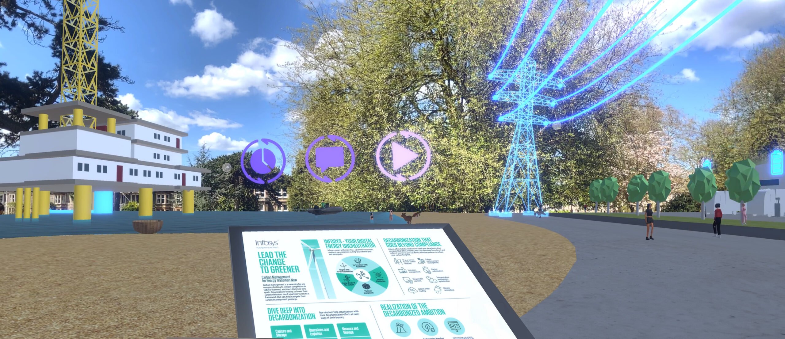 Augmented Reality overlay for Net Zero city project, AR and VR for climate change, Net Zero goals in AR, Infosys AR, sustainable immersive technology, AR for Climate, VR for Climate, Zubr