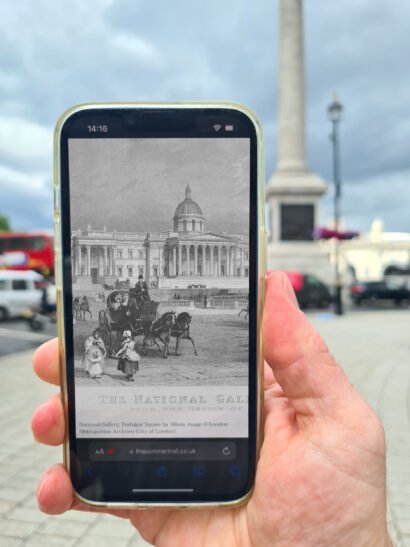 National Gallery AR Filter, London Heritage Quarter AR trail, augmented reality, AR for heritage, AR for arts and culture, windows to the past, AR trails, Zubr