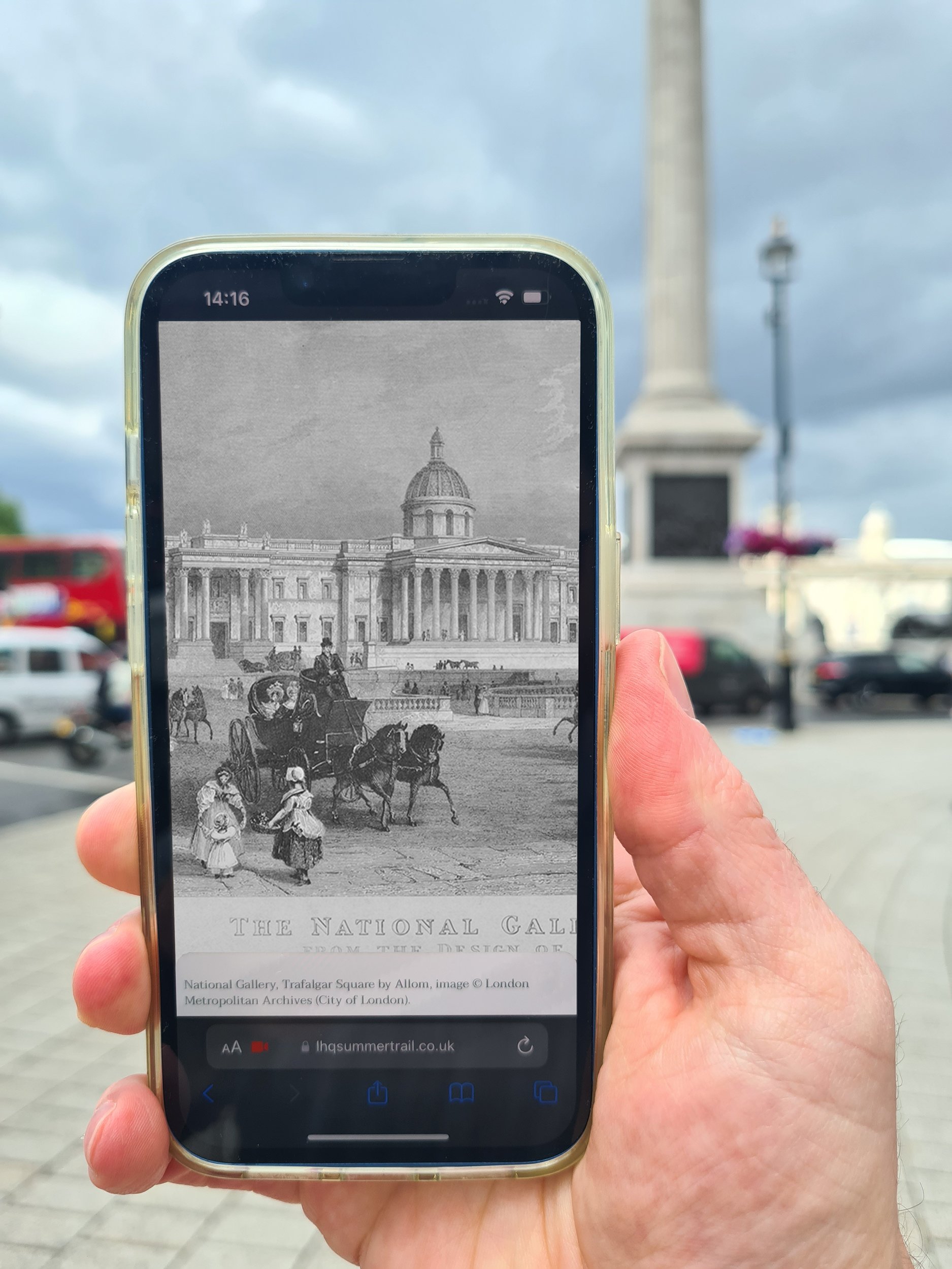 National Gallery AR Filter, London Heritage Quarter AR trail, augmented reality, AR for heritage, AR for arts and culture, windows to the past, AR trails, Zubr