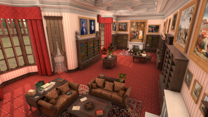 3D render of Library for M[AR]GAM augmented reality app for Margam Castle