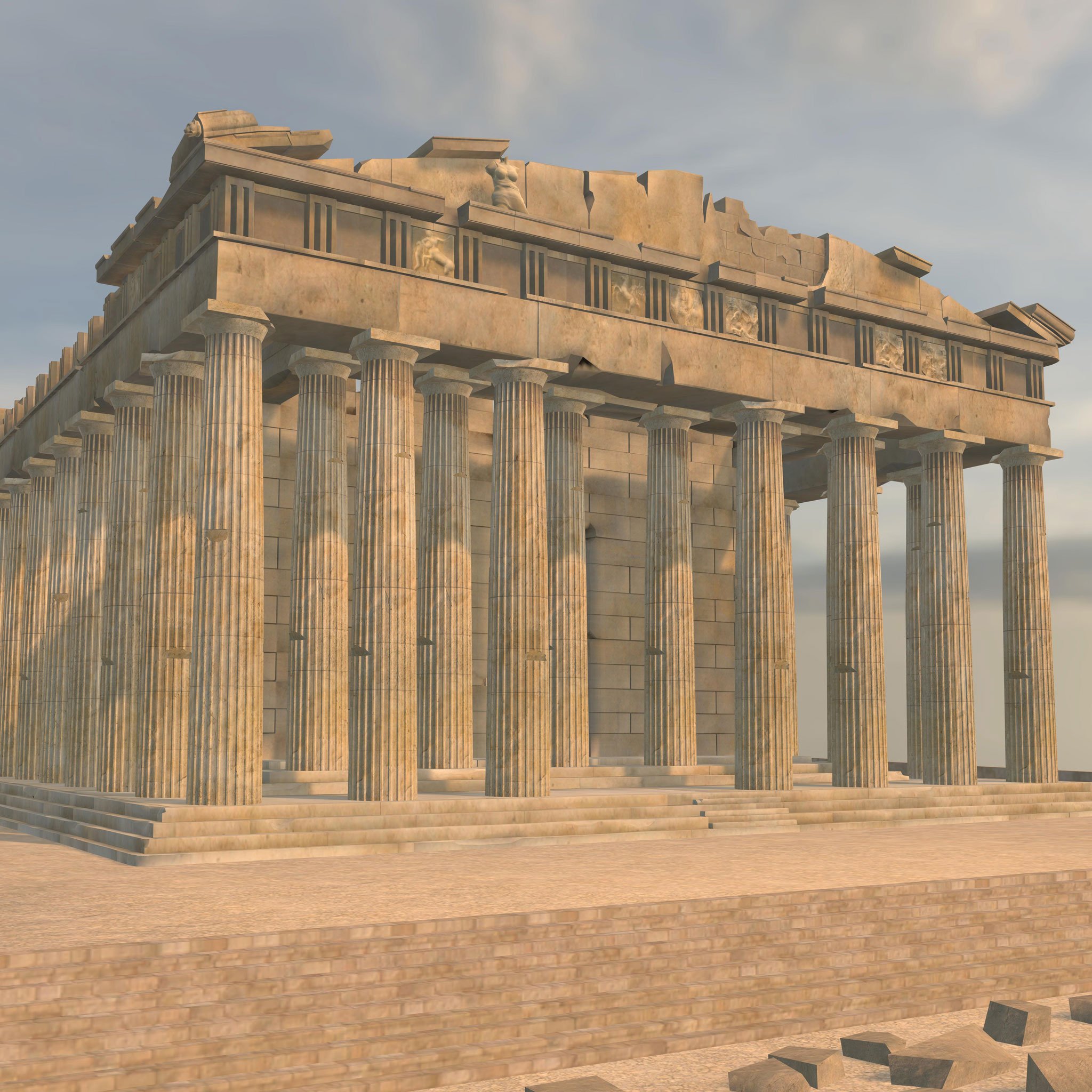 Digital reconstruction of the Parthenon for Augmented reality app