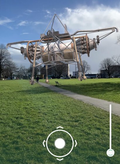 Augmented reality Flying Bedstead for Discover Ashfield app