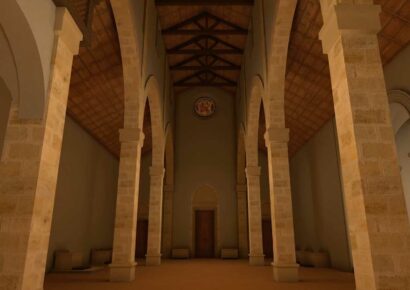 3d model of the interior of a church for an augmented reality app