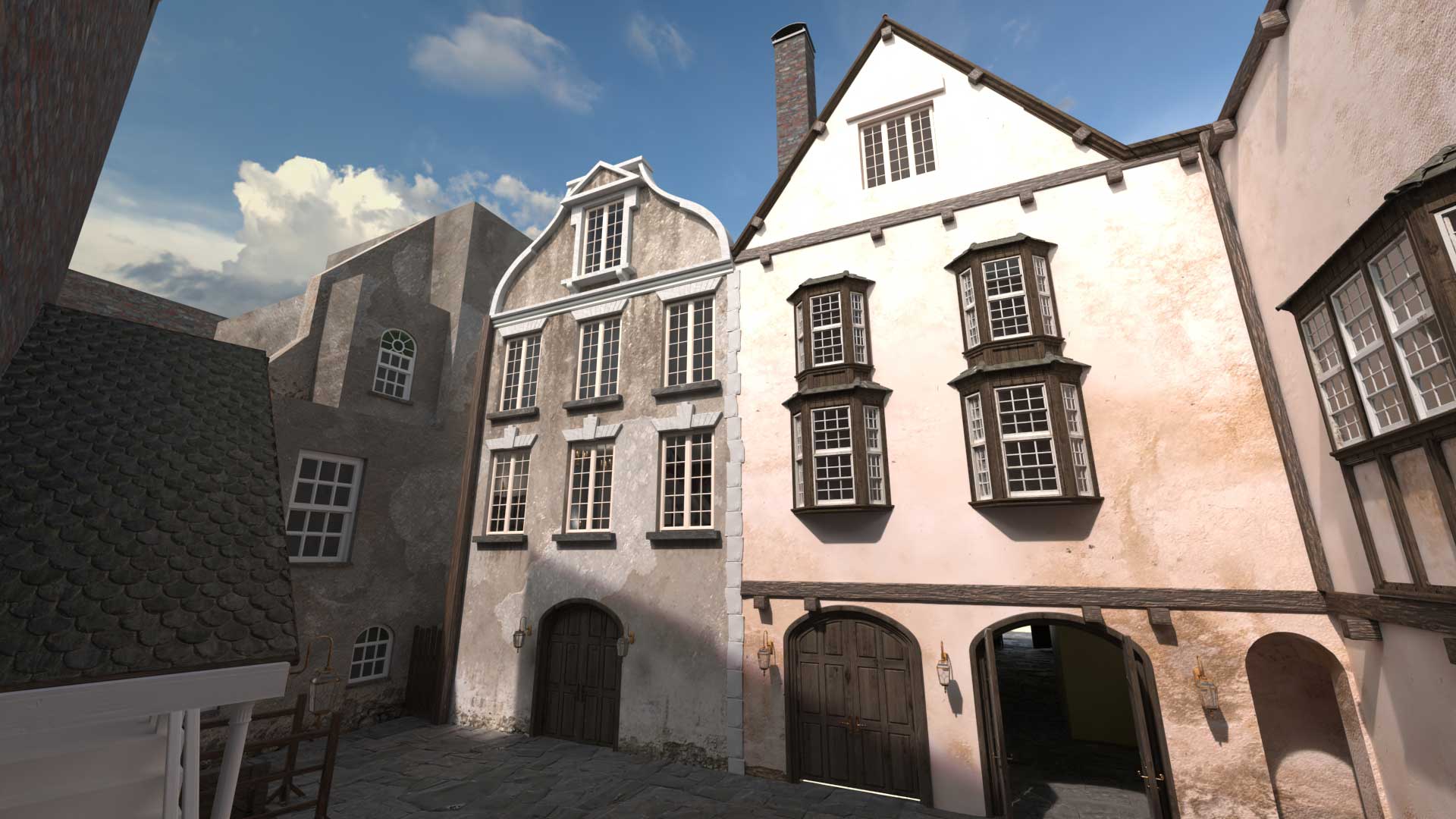 3d render of old Bristol Old Vic walls for the AR Window to the past app