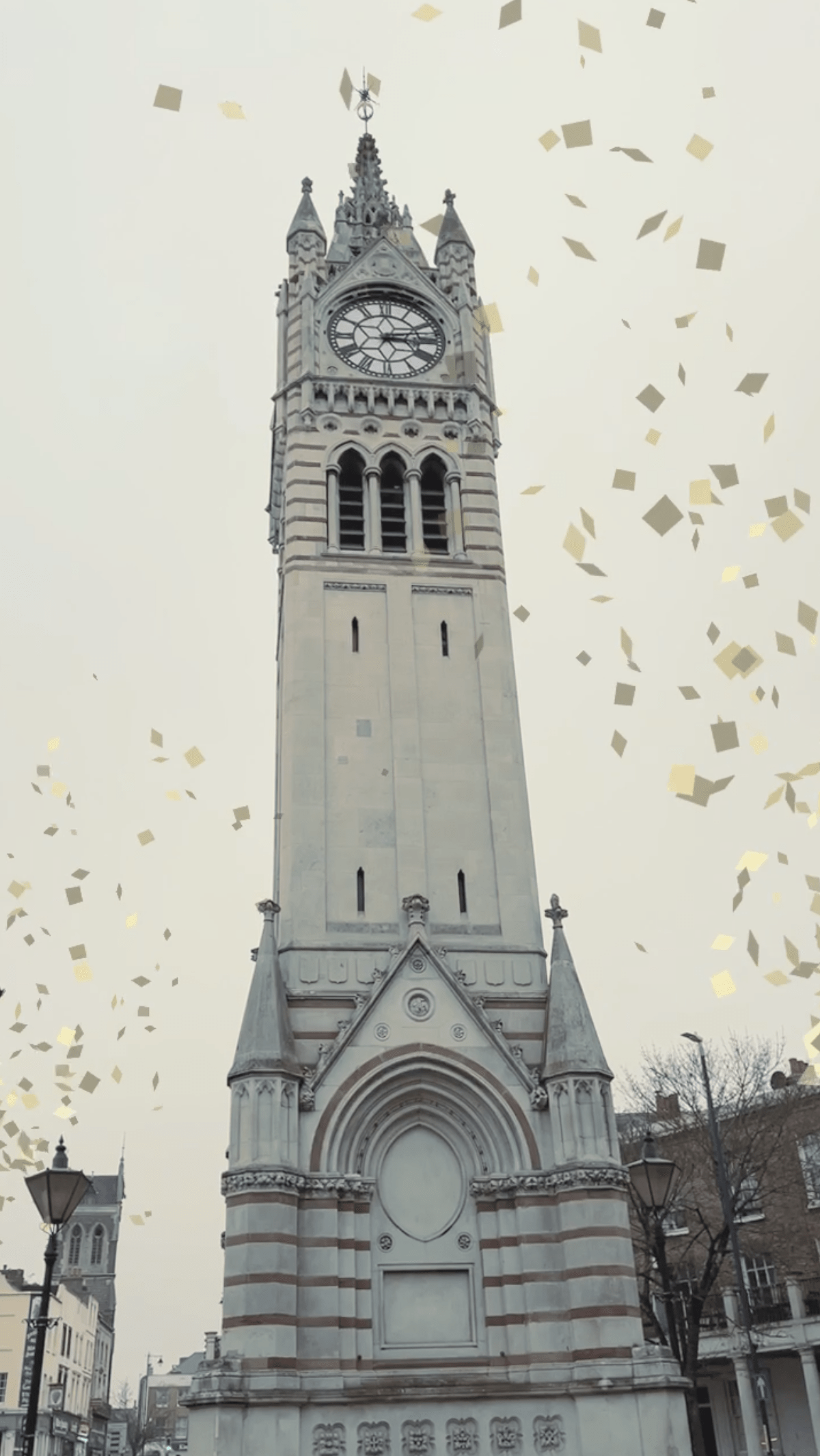 Gravesend Clock confetti filter, AR trail, In Gravesham footsteps, Gravesend local history, pandemic, heritage augmented reality interactive trail, social media filters, 3D models, immersive audio