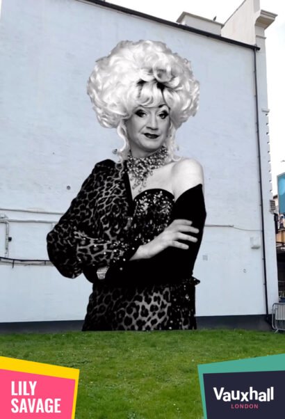 AR Trail with a Augmented reality social media filter of Lily Savage for Vauxhall