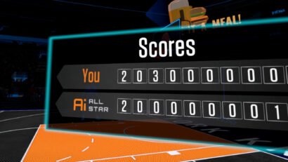 New York Nicks VR game score boards