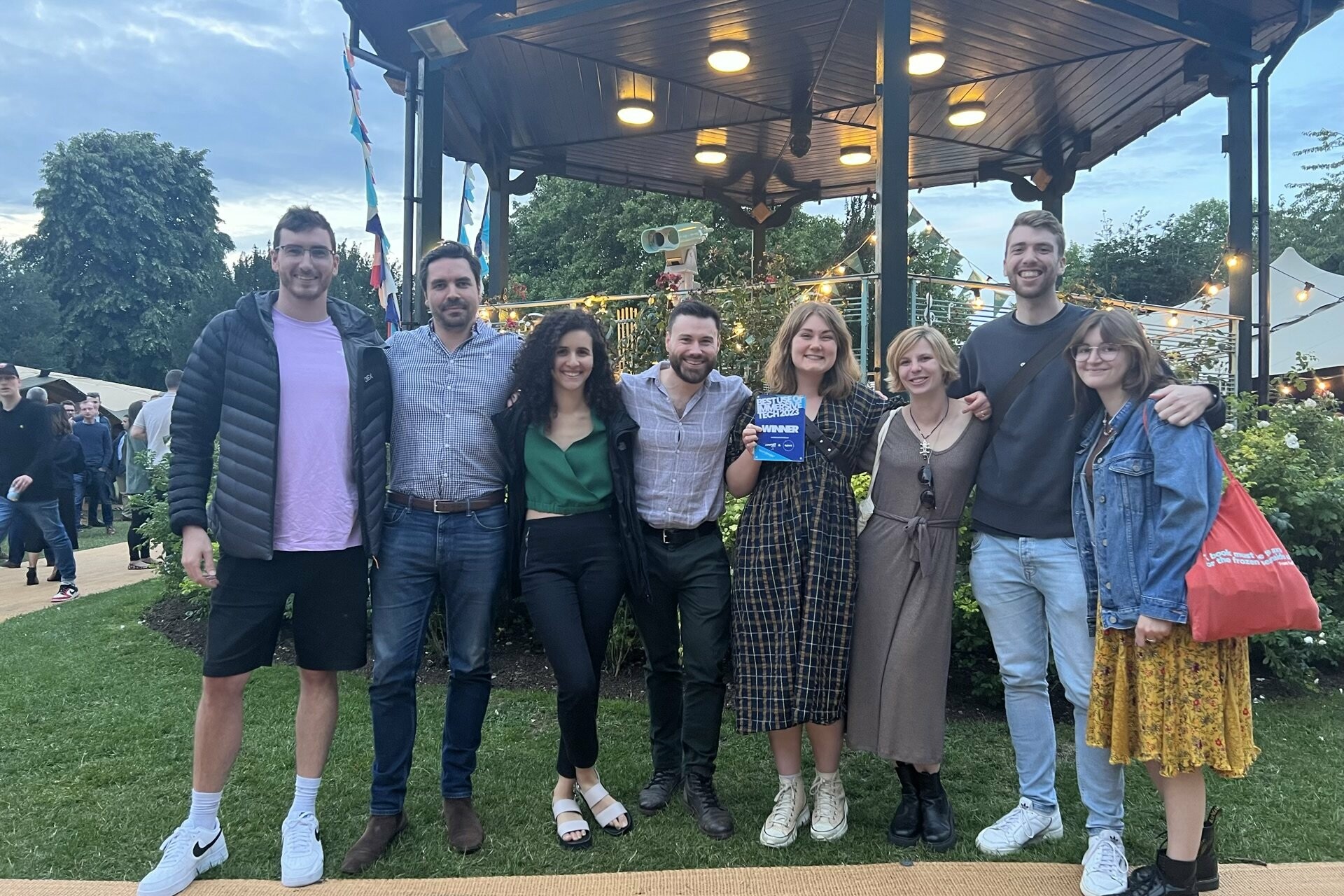 Zubr team at Bath Digital Festival. Winners of Best Use of Immersive Tech award