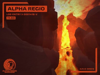 Lava cascade from Eden project Venus exploration, VR space, virtual reality experience for families and kids, children