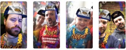 Augmented reality social media selfie filter for Upfest Art street festival of a graffiti artist