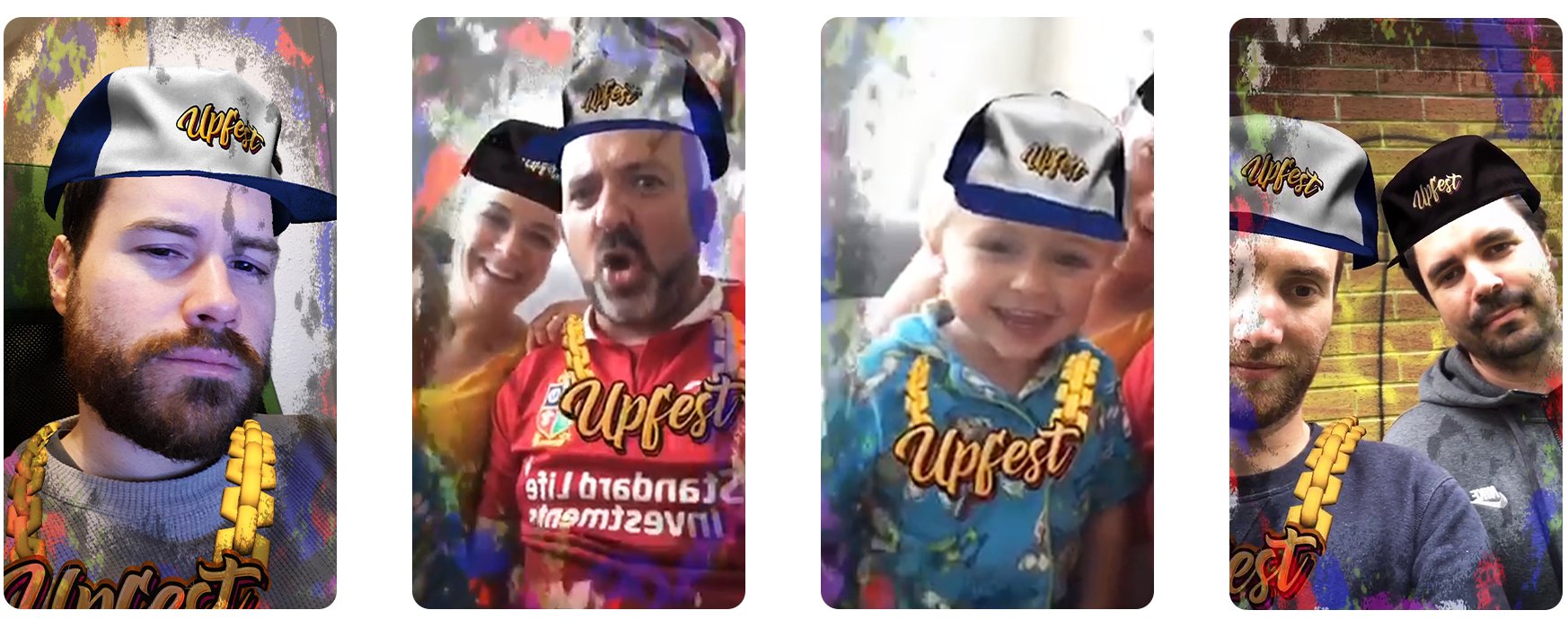 Augmented reality social media selfie filter for Upfest Art street festival of a graffiti artist