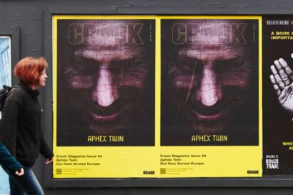 2 Poster by Crack Magazine with Augmented reality for Aphex Twin in London