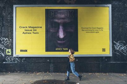 Billboard by Crack Magazine with Aphex Twin AR Experience