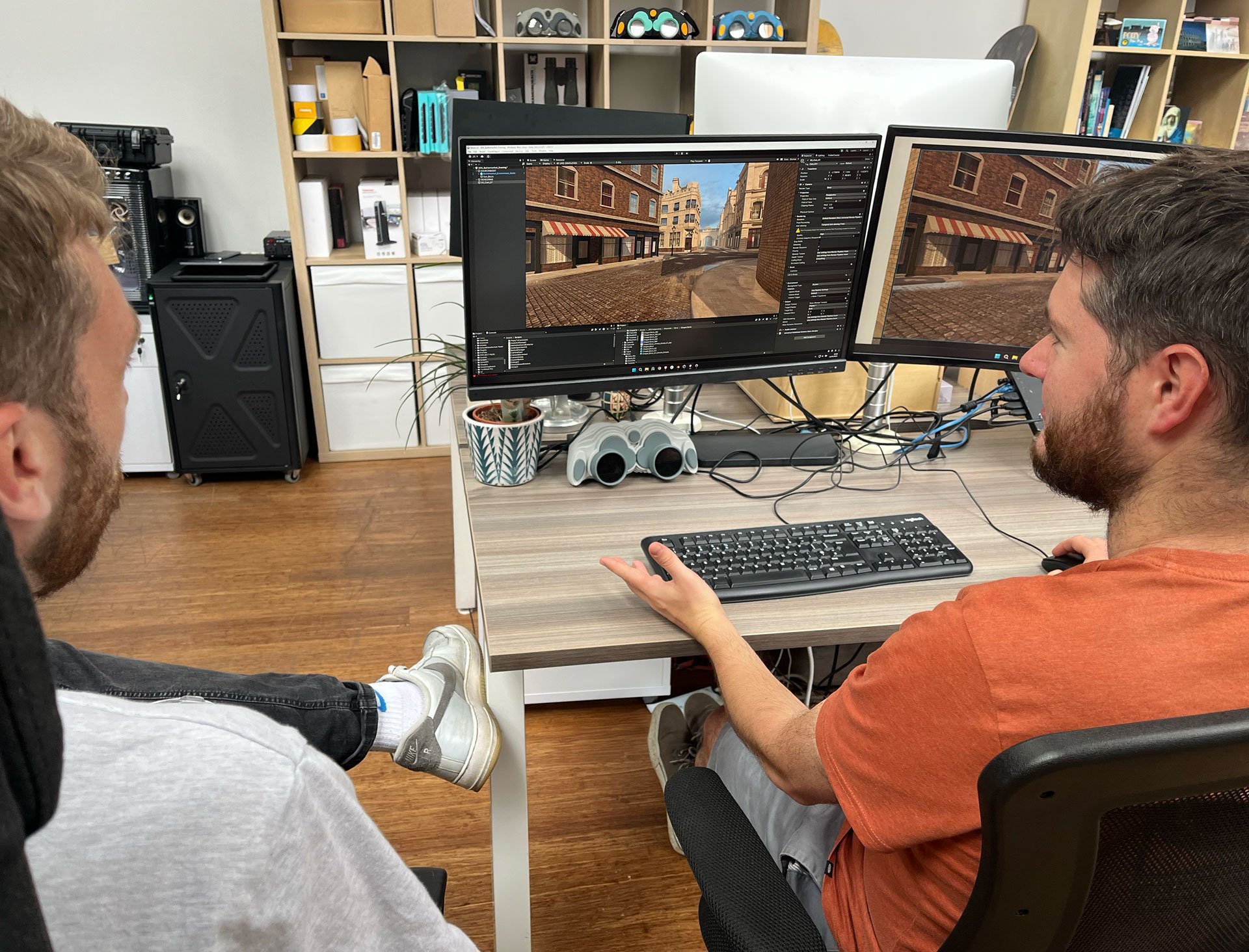 Zubr 3D modellers working on a environment for a Virtual reality project