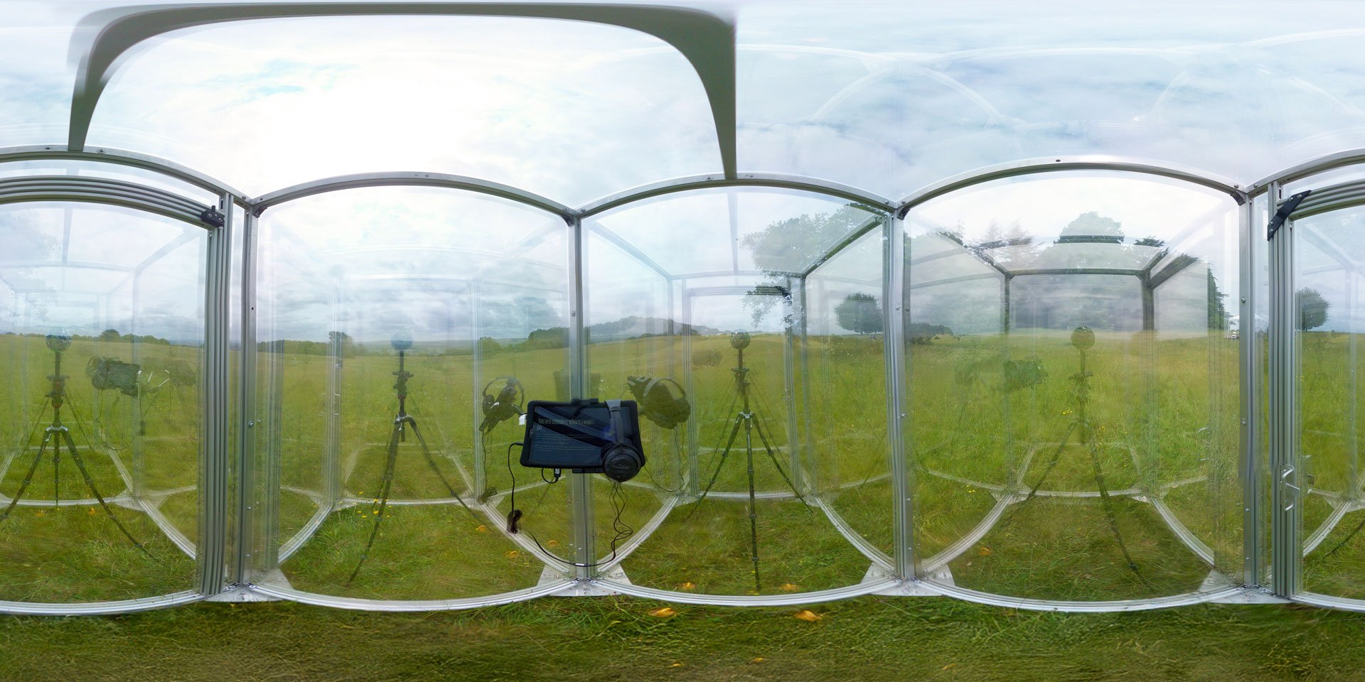 Inside the mirrorbox, interactive sculpture for I would be here if I could project