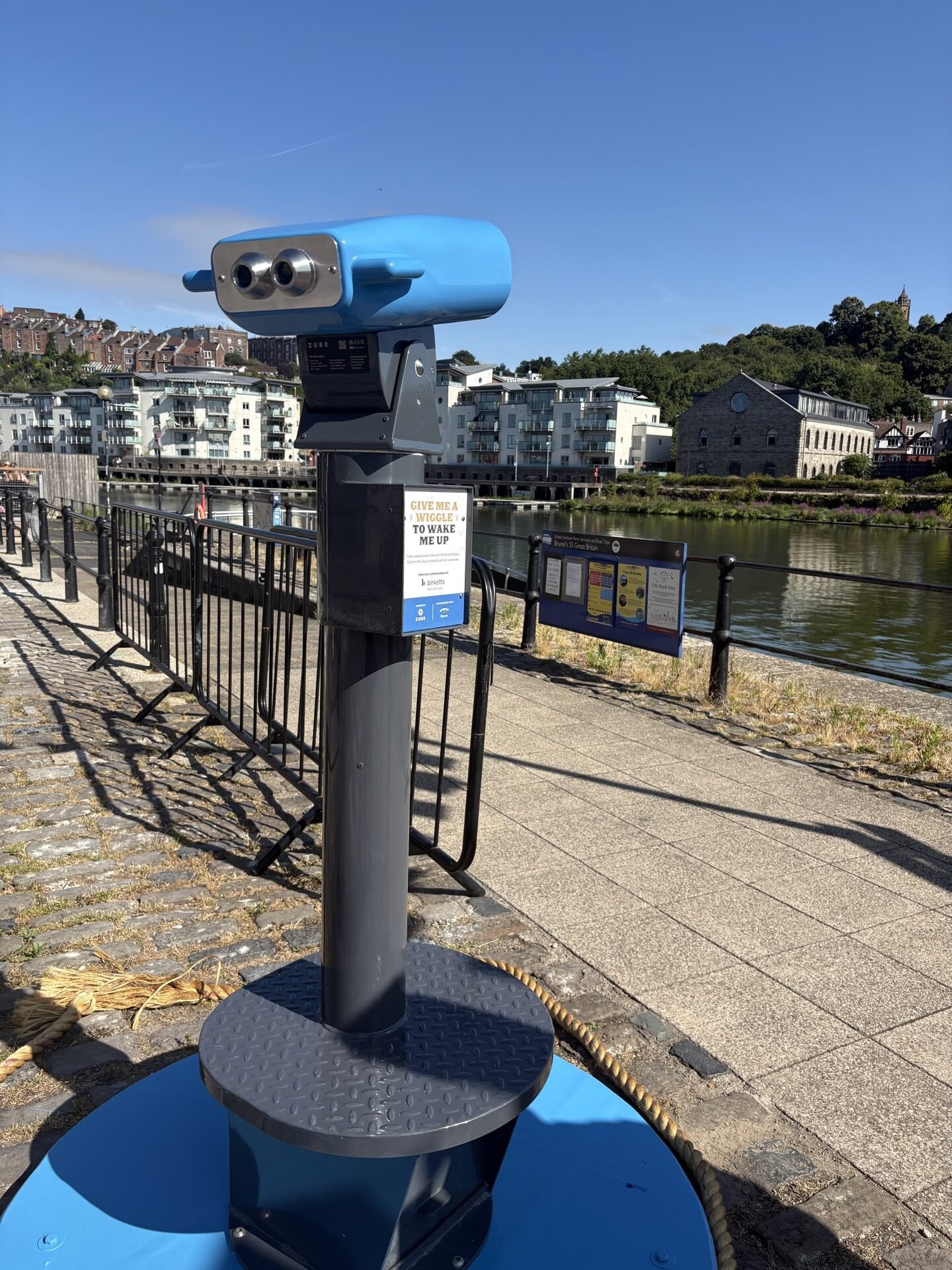 SSGB Virtual reality binoculars installed in Bristol Harbourside