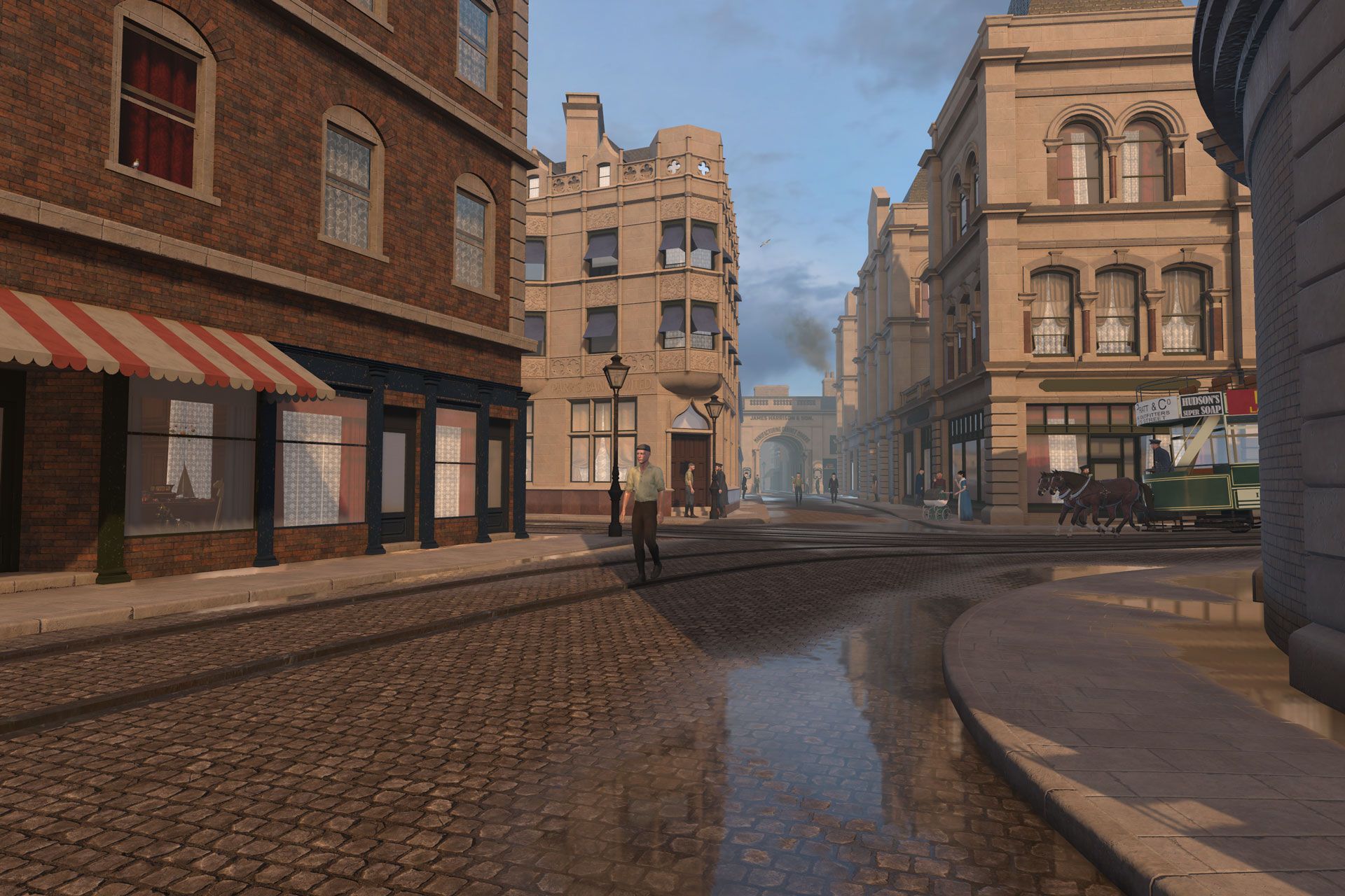 Buttermarket Evening Ipswich digital 3d render for virtual binocualrs. VR telescopes