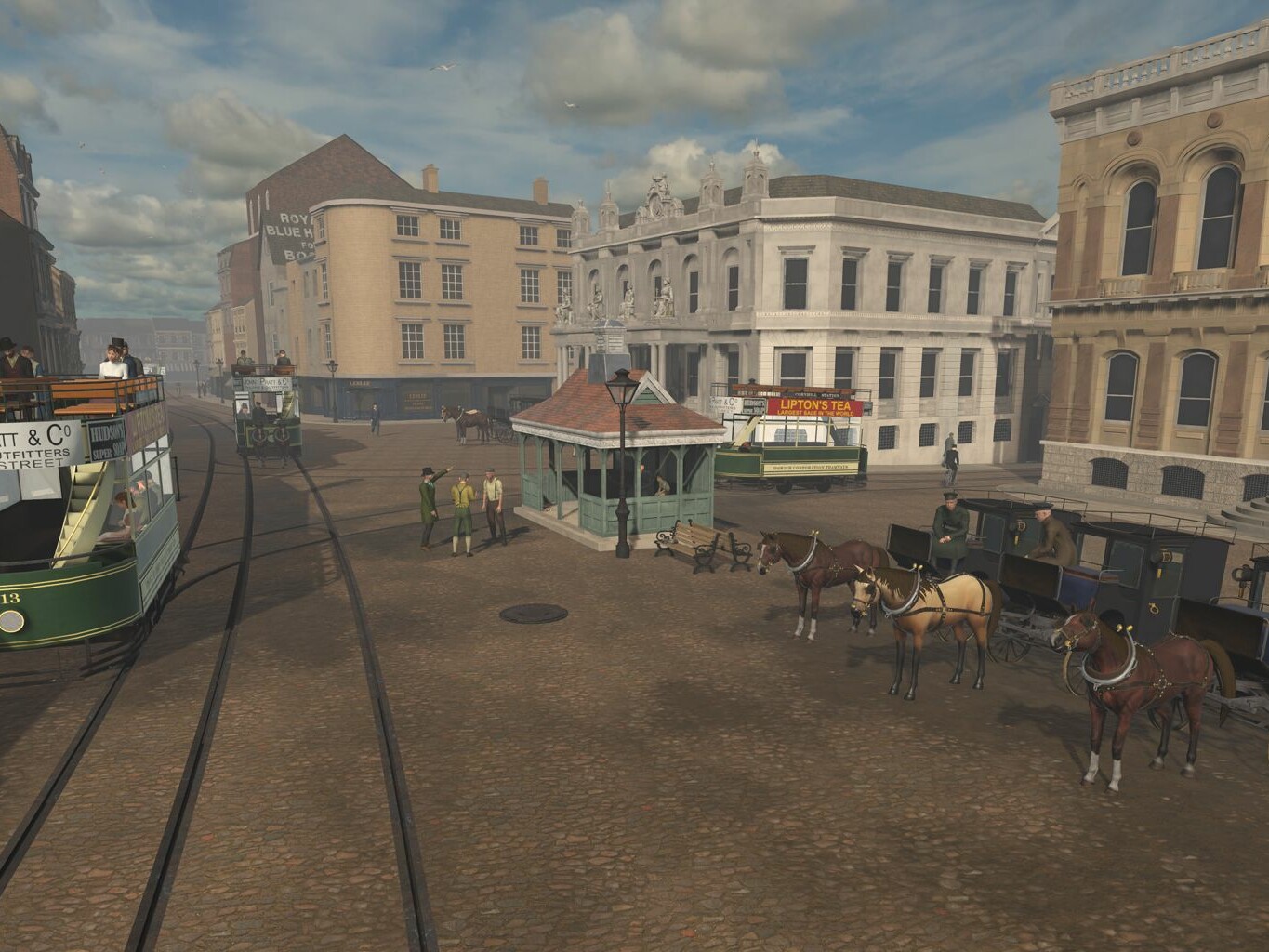 3d digital model of Cornhill in Ipswich for Virtual reality binoculars