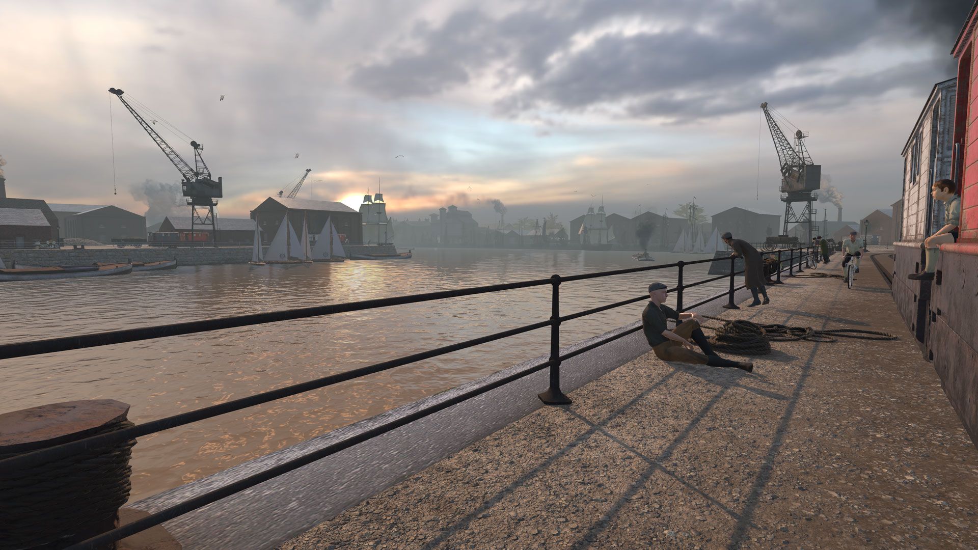 3d digital model of Docks in Victorian-era Ipswich for Virtual reality binoculars