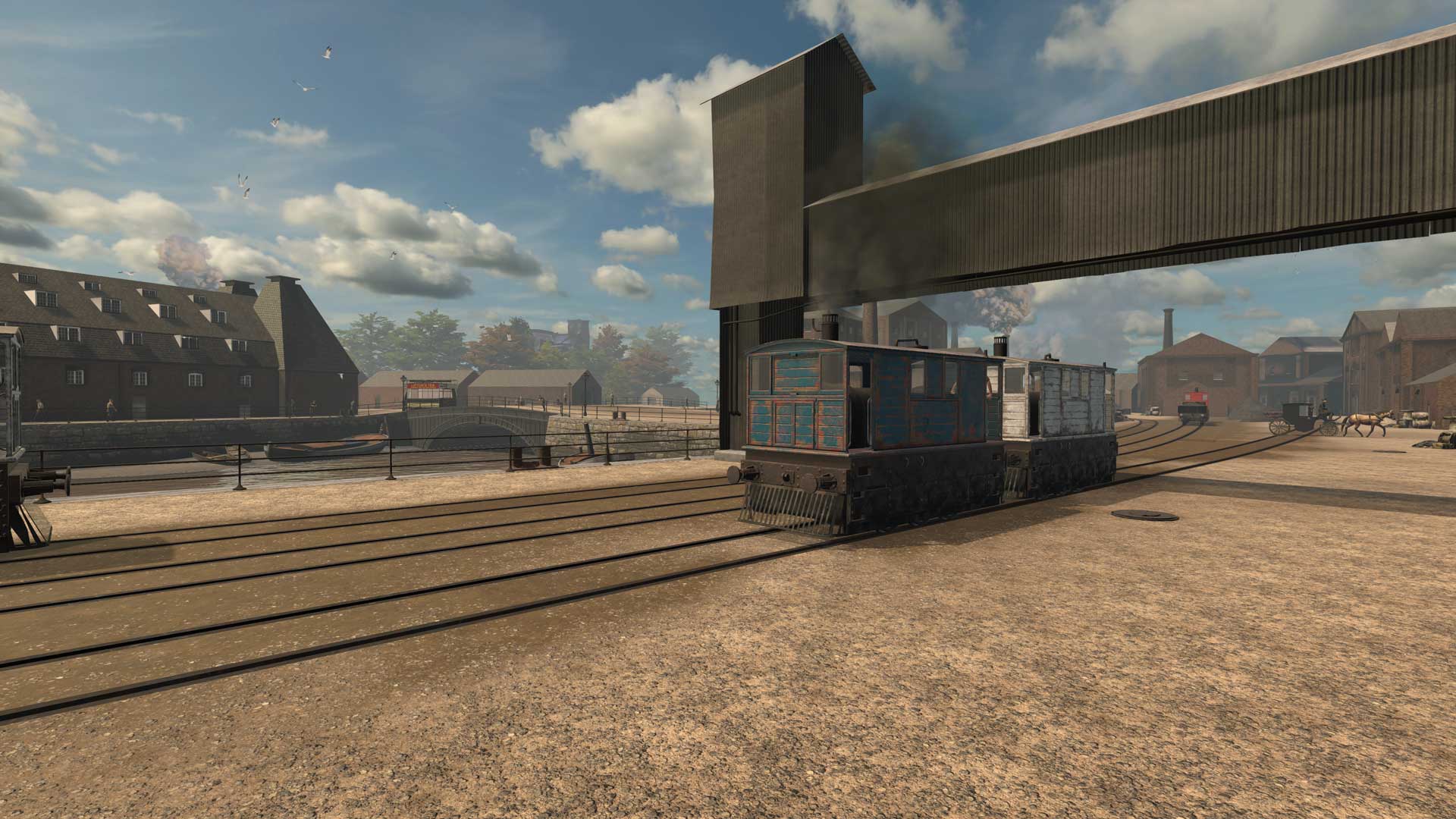 3d digital model of Docks in Victorian-era Ipswich for Virtual reality binoculars