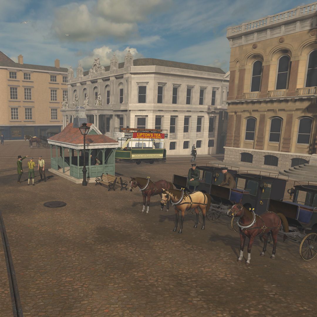 3d digital victorian Ipswich model of Cornhill for Virtual reality binoculars