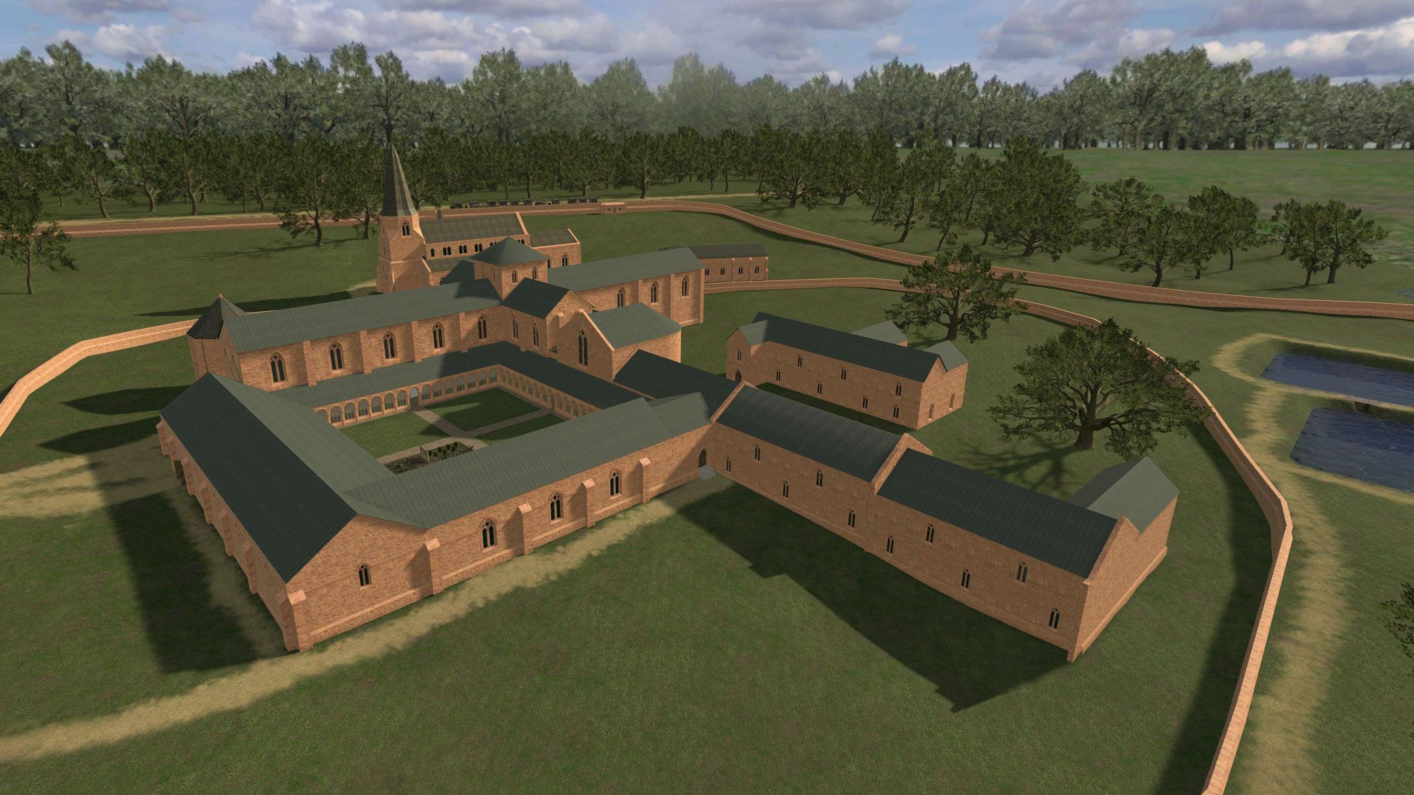 Kenilworth Abbey 3D digital model for Augmented Reality (AR) app Kenilworth Revealed