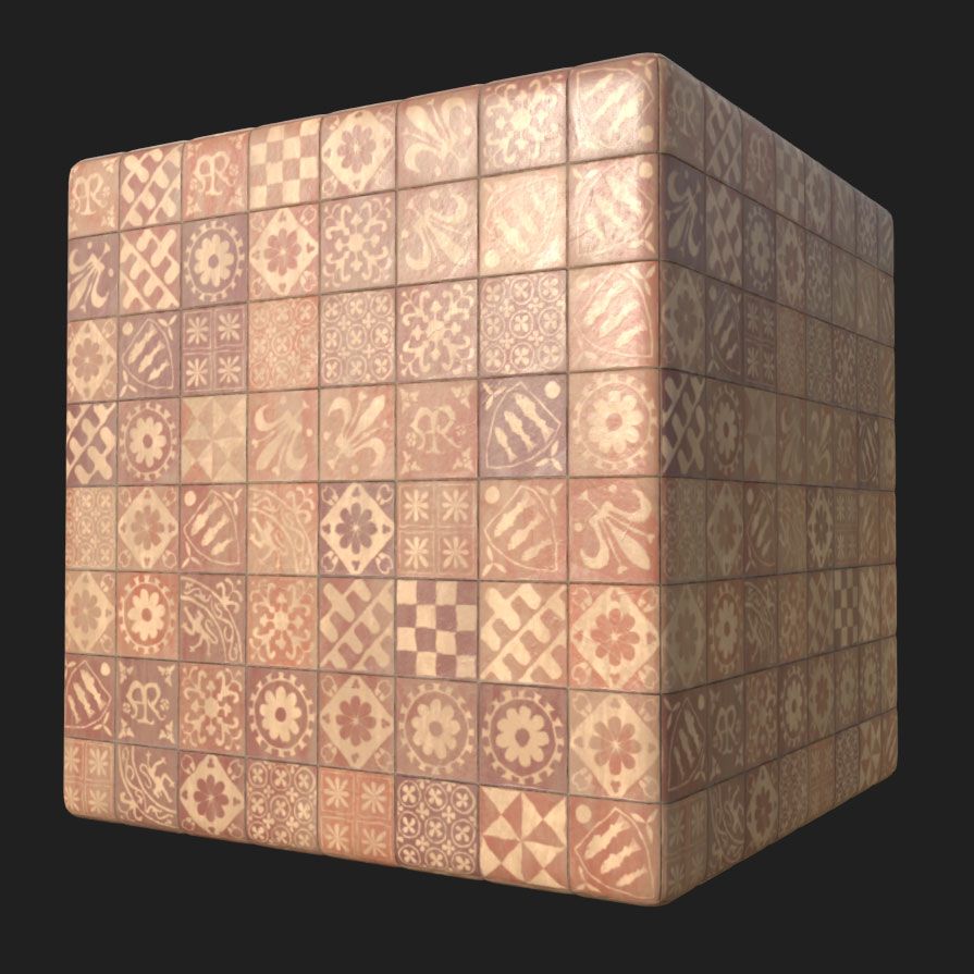 Kenilworth Revealed Tiles material for 3d model