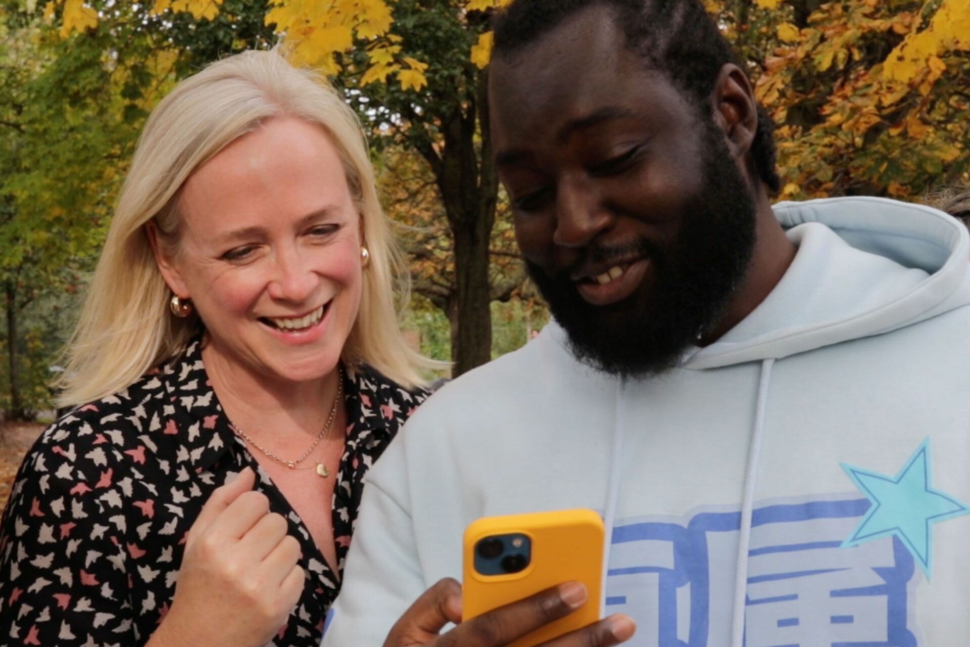 People enjoying Augmeted Reality (AR) Trail at London Pleasure Gardens