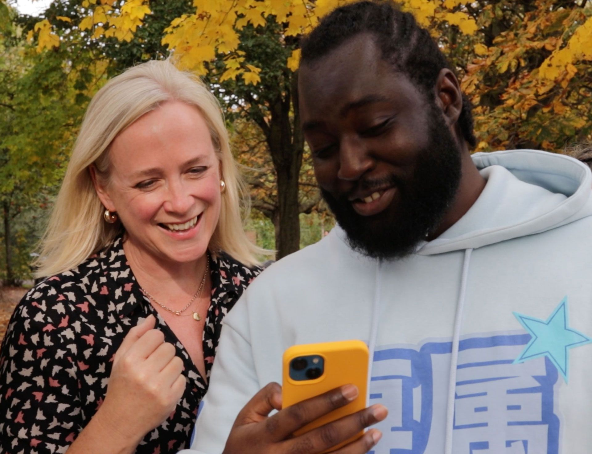 People enjoying Augmeted Reality (AR) Trail at London Pleasure Gardens