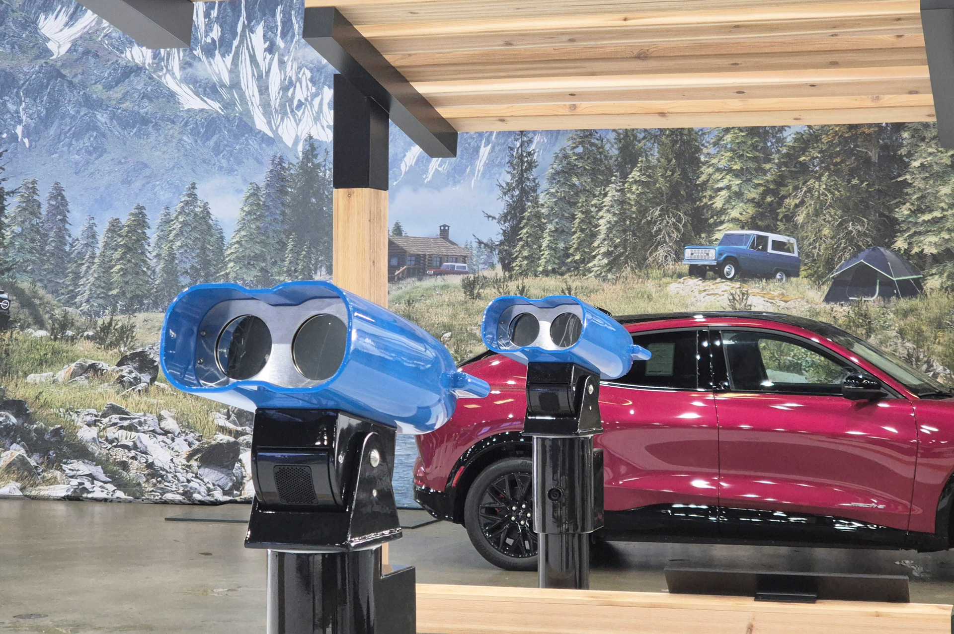 Zubr virtual reality binoculars. VR telescopes for Auto Show