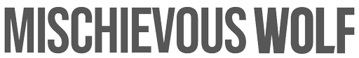Mischievous wolf logo